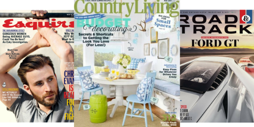FREE 1-Year Magazine Subscriptions to Country Living, Esquire, Road & Track + MORE