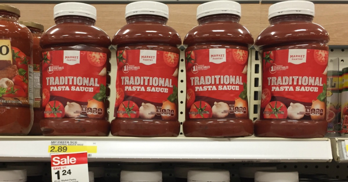 Target Market Pantry Pasta Sauce Huge 45oz Jars Only 1.18 (Regularly