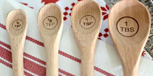 Amazon: 4 Pack of Long Handle Wooden Measuring Spoons Just $19.99 (Regularly $29.99)