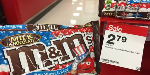 BIG Red, White, & Blue M&Ms 11.4 Oz Bag as Low as 39¢ at Target (Regularly $2.99)