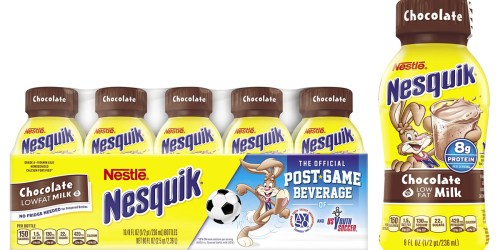 Amazon: 10 Pack Nesquik Ready To Drink Chocolate Milk 8oz Bottles Only $6.38 Shipped