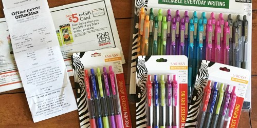 Office Depot/Office Max: 39 Zebra Pens AND $5 eGift Card ONLY $10 (Over $30 Value)