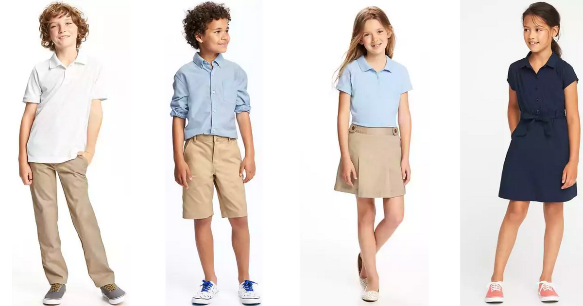 Old Navy: TWO Pairs of Uniform Pants or Jumpers ONLY $19.94 (Just $9.97 ...