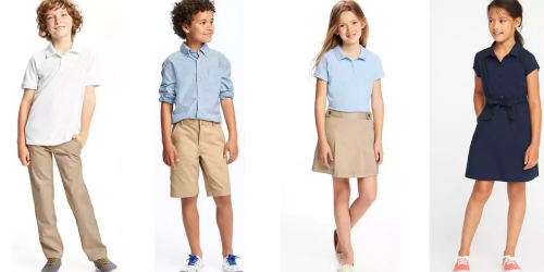 Old Navy: TWO Pairs of Uniform Pants or Jumpers ONLY $19.94 (Just $9.97 Each)