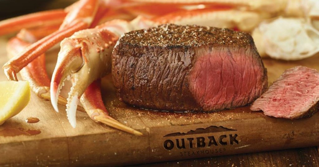 Outback Steakhouse steak and shrimp