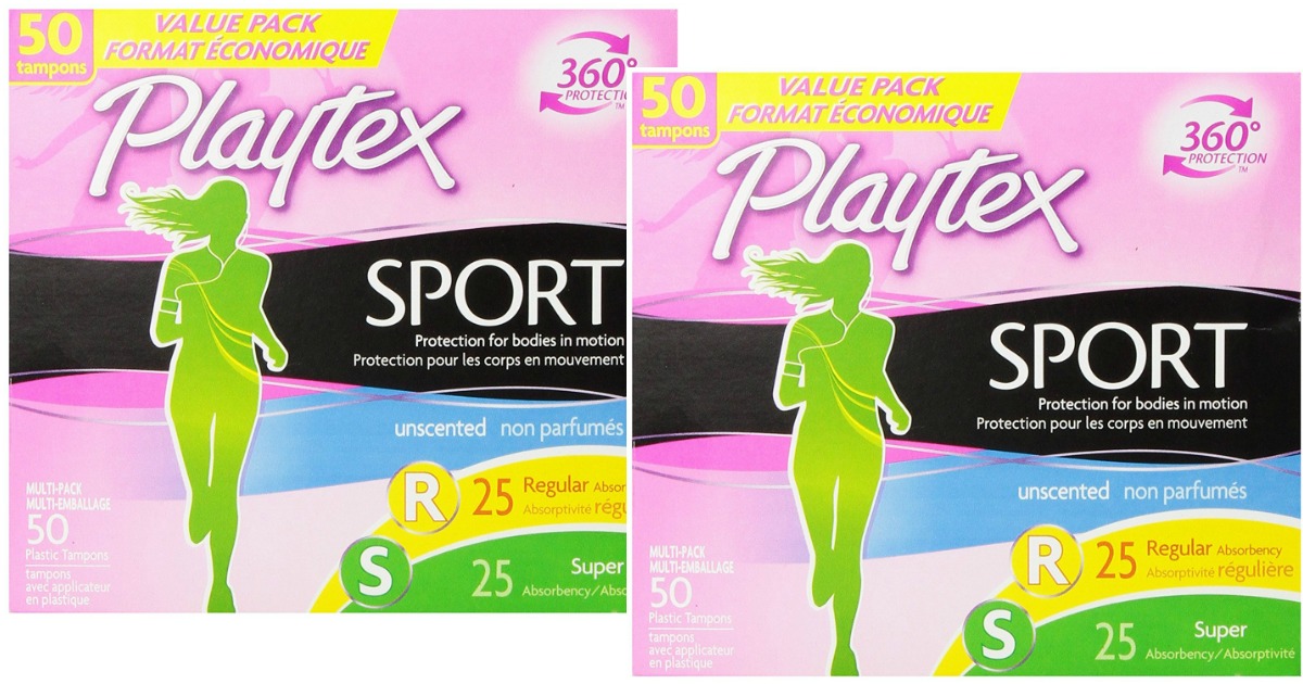 Amazon Playtex Sport Tampons 50Count MultiPack Only 6.08 Shipped