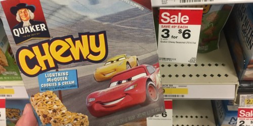 Target: Quaker Chewy Lightning McQueen 8 Count Bars Only $1 (Just Use Your Phone)