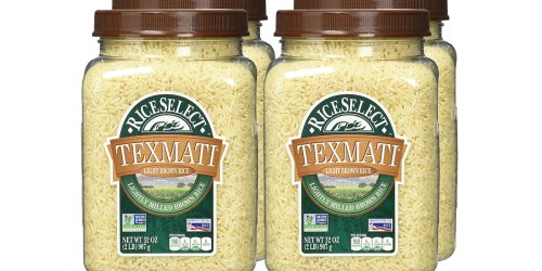 Amazon: 4 Pack RiceSelect Texmati Basmati Brown Rice 32-Ounce Jars Only $6.14 (Add-On Item)
