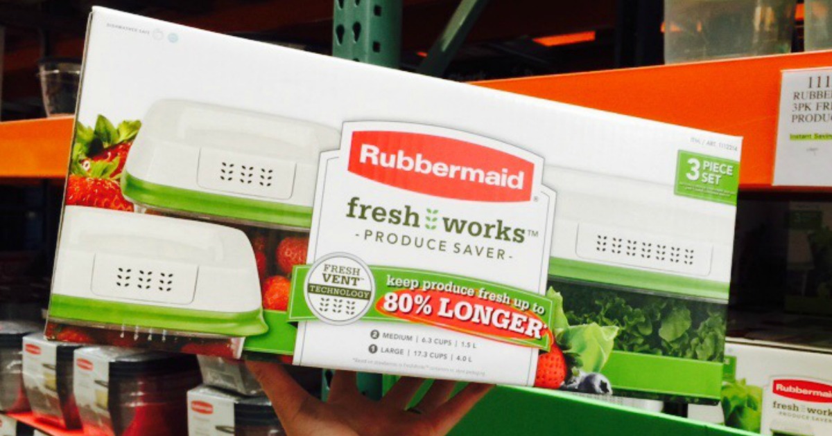 Rubbermaid FreshWorks Produce Saver 4-pc Medium Short Food Storage