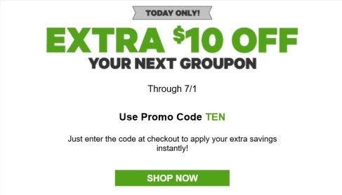 Groupon 10 Off Groupon Voucher Of 11 Or More Select Email Subscribers Only Hip2save