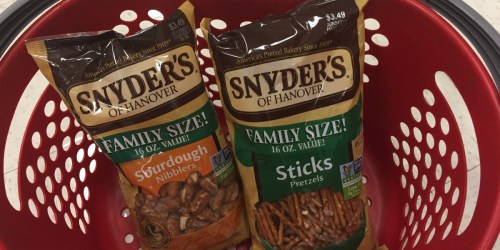 Target: Snyder’s of Hanover Pretzels Family Size Bags ONLY $1.95