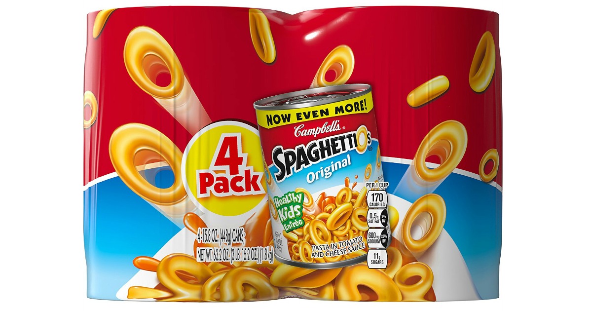 Amazon: SpaghettiOs Original Pasta 4-Pack Only $3.44 Shipped (Just 86 ...