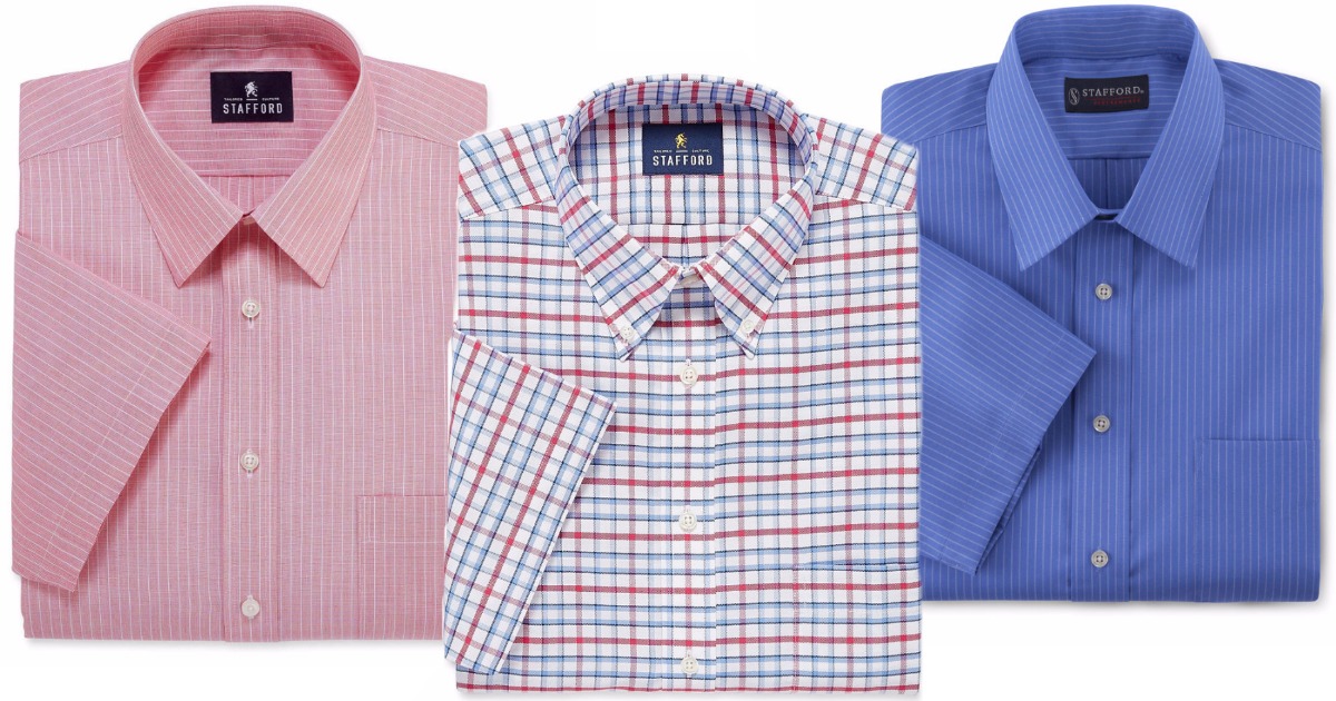 JCPenney: Men's Stafford Short Sleeve Dress Shirts Only $7 Each ...
