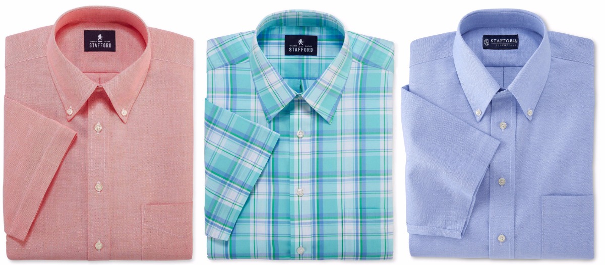 men's stafford short sleeve dress shirts