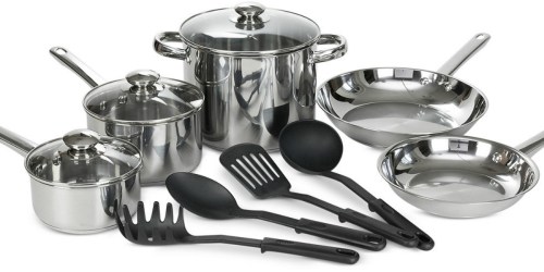 Macy’s: 12-Piece Stainless Steel Cookware Set Only $19.99 After Rebate (Regularly $120)