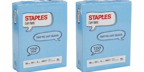 Staples Copy Paper 750-Sheet Ream Just 50¢ After Easy Rebate (Regularly $9)