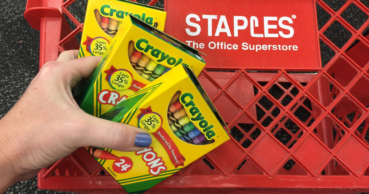Staples Price Match Deal 24Count Crayola Crayons ONLY 31¢ Per Pack