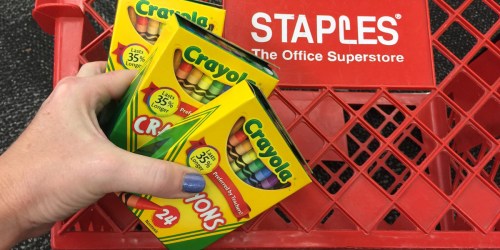 Staples Price Match Deal: 24-Count Crayola Crayons ONLY 31¢ Per Pack