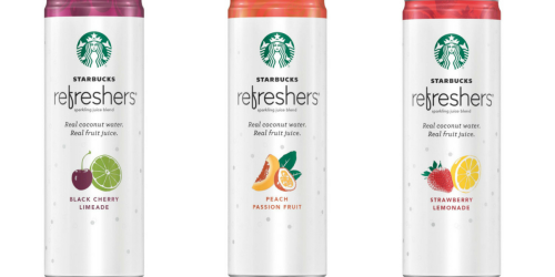 FIVE New Starbucks Refreshers Sparkling Juice Blends Coupons = Just 83¢ Each at Walmart