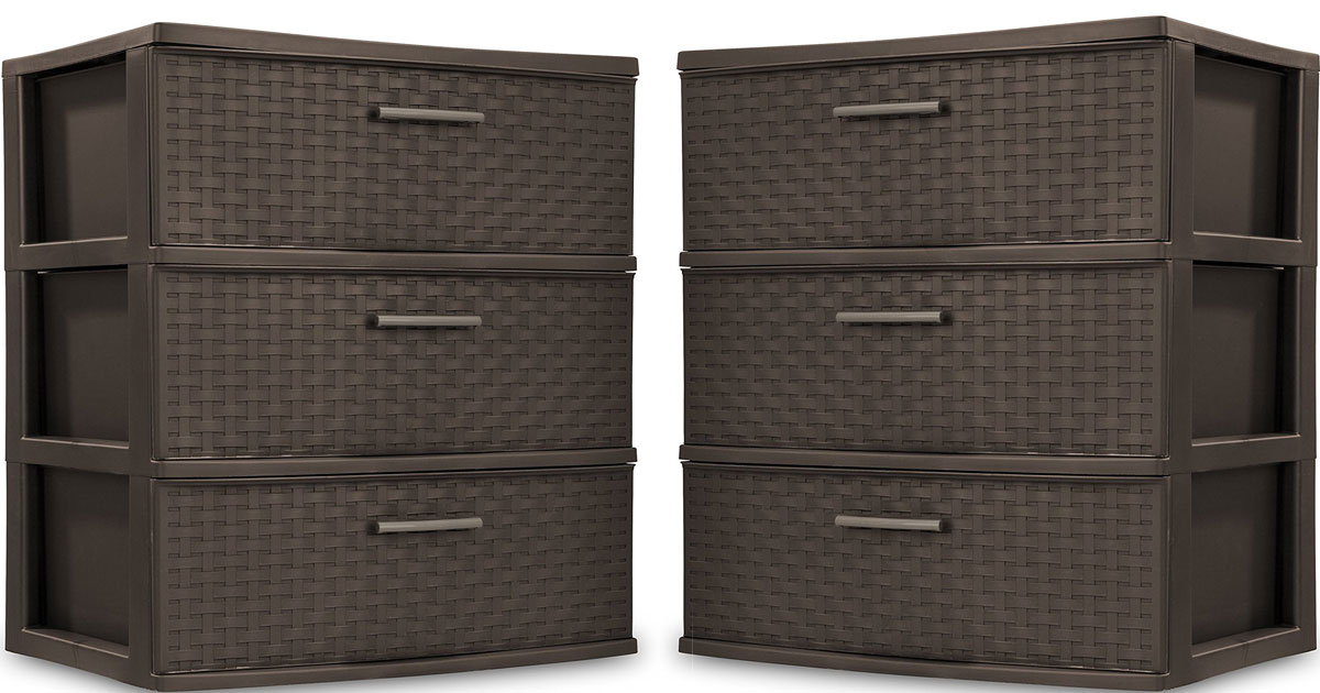 Sterlite 3-Drawer Expresso Weave Storage Tower Just $19.83