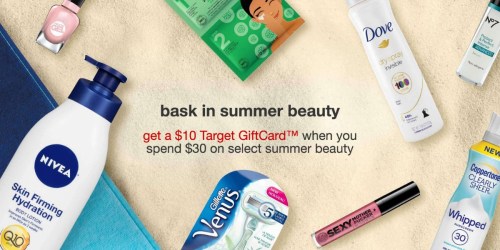 Target.com: Free $10 Gift Card w/ $30 Online Beauty Purchase = Great Buy on Caress Body Wash