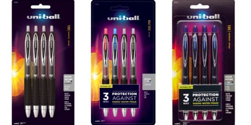 Office Depot/OfficeMax: Uni-ball Retractable Gel Pens 4-Pack ONLY $1 (Regularly $8.49)