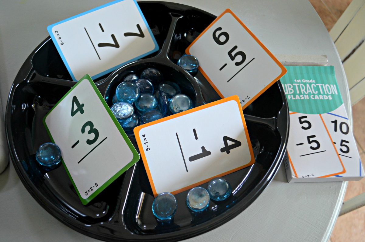 Dollar Tree Back to School hacks – math practice tray