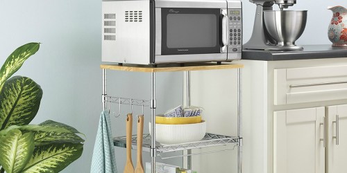 Whitmor Supreme Rolling Microwave Cart ONLY $31 Shipped (Great For Small Spaces)