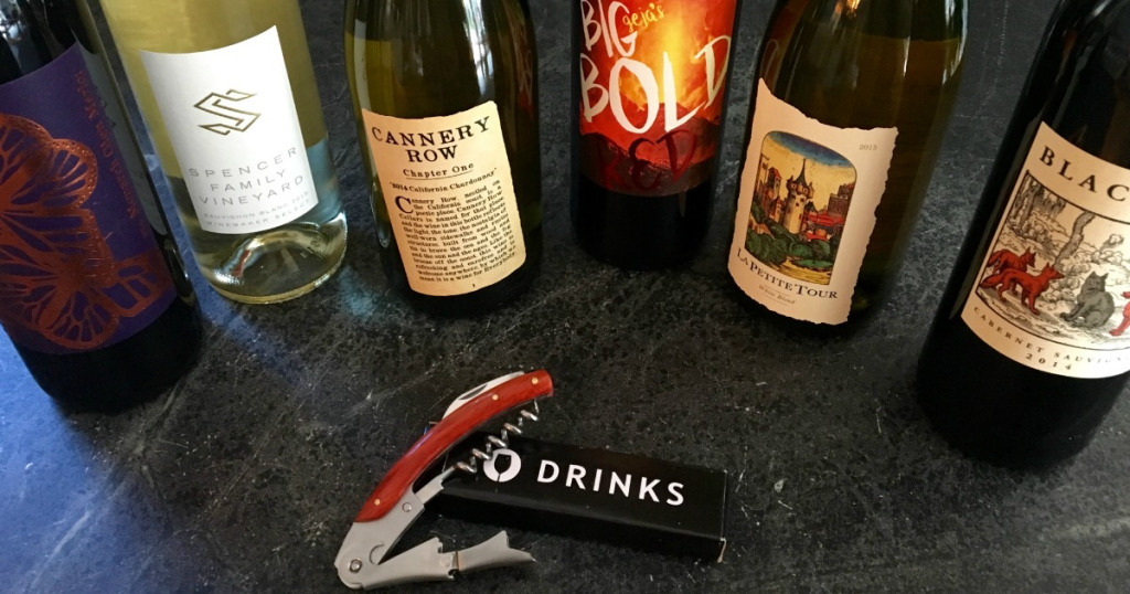 bottles of wine and champagne