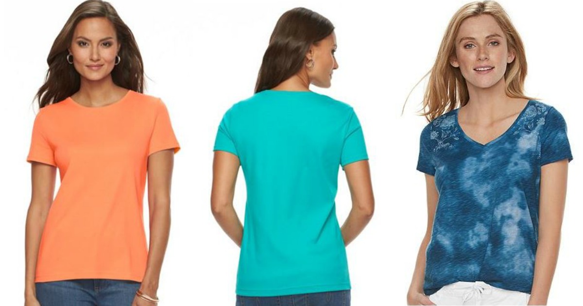 Kohl's: 30% off Purchase = Women's Shirts Only $4.89 & More