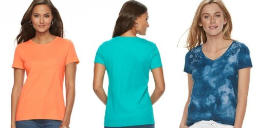 Kohl’s: 30% off Purchase = Women’s Shirts Only $4.89 & More
