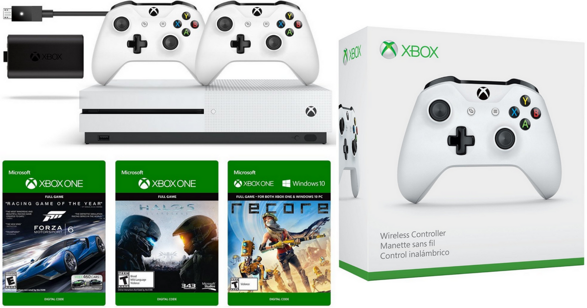 Prime Members! Xbox One Console, 2 Wireless Controllers, 3 Games & More