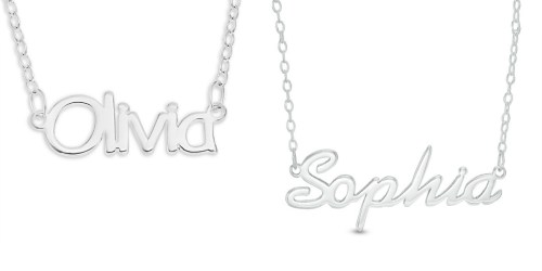Zales Personalized Sterling Silver Necklaces ONLY $15.99 (Great for Graduations & Birthdays)