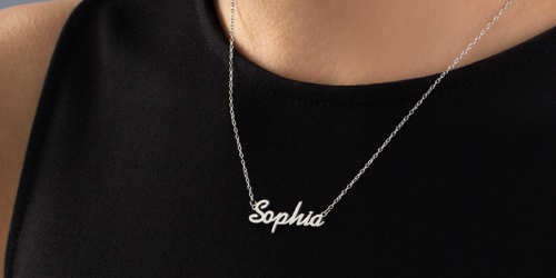 Zales Personalized Sterling Silver Necklaces ONLY $15.99 (Cute Gift Idea)