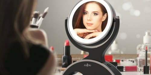 Amazon: Anjou LED Lighted Double-Sided Makeup Mirror Only $16.99