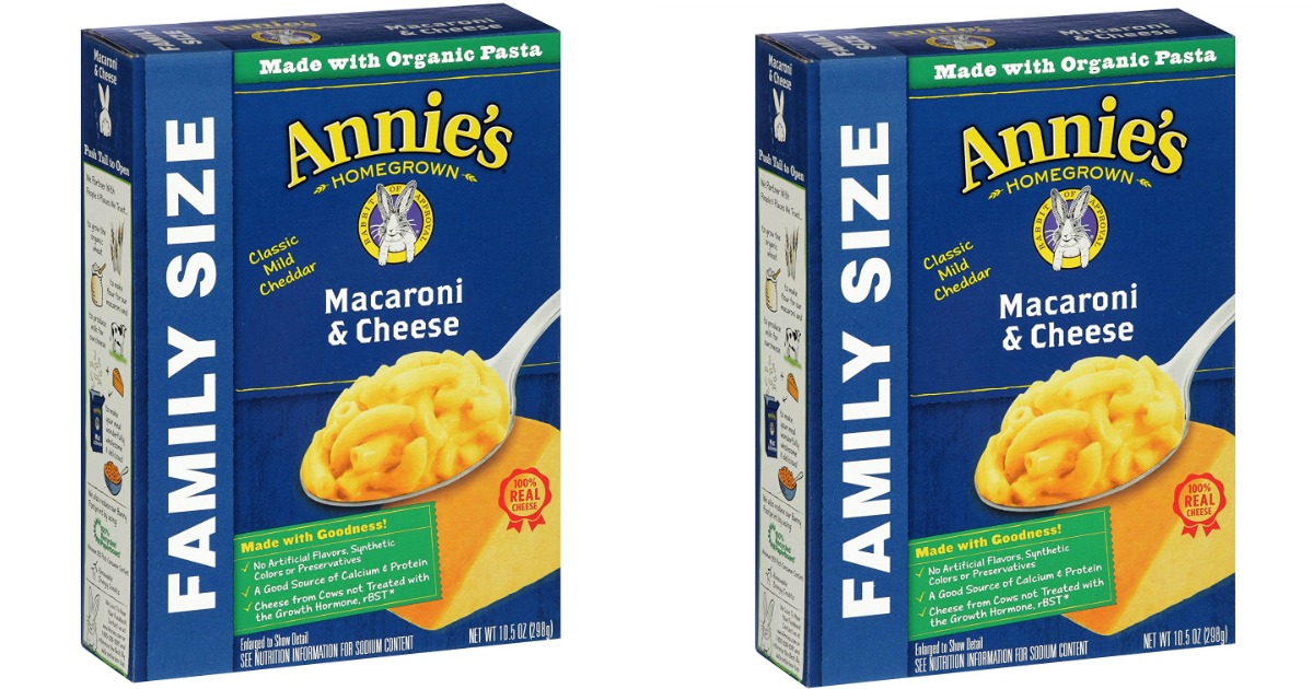 Amazon Annie's Organic Family Size Macaroni & Cheese 6Pack Only 5.98 (Just 99¢ Per Box)