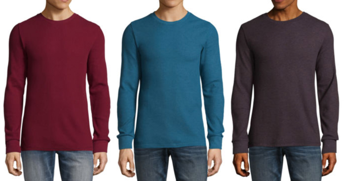 JCPenney: Men's Arizona Long Sleeve Thermal Shirts $3.50 Each Shipped ...