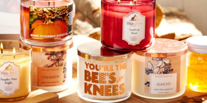 Bath & Body Works: 3-Wick Candles As Low As $9.17 Each (Regularly $22.50)