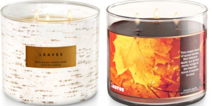 Bath & Body Works: 3-Wick Leaves Candles Just $10 Each (Regularly $22.50+)