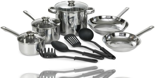 Macy’s: Bella 12-Piece Stainless Steel Cookware Set Only $19.99 Shipped (After Rebate)