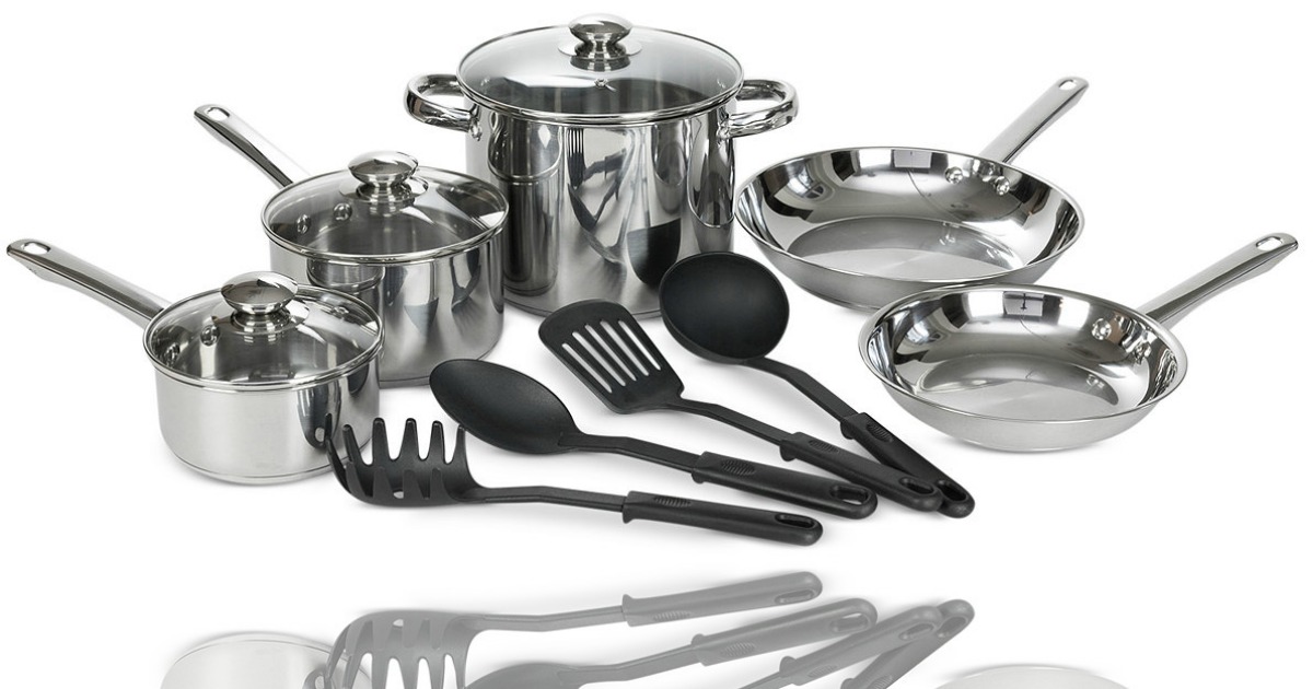 Bella 12-Pc. Stainless Steel Cookware Set - Macy's