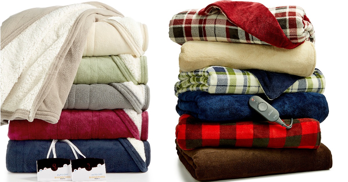 Macy's Sunbeam Microplush Heated Throw Just 23.99 (Regularly 120) + More