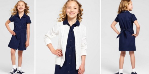 Target.com: 40% Off School Uniforms Ends Tonight (Adorable Belted Dress Just $8.99 & More)