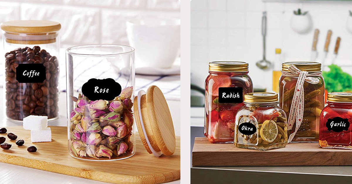 Amazon Chalkboard Labels 100 Count Pack AND Two Liquid Chalk Markers