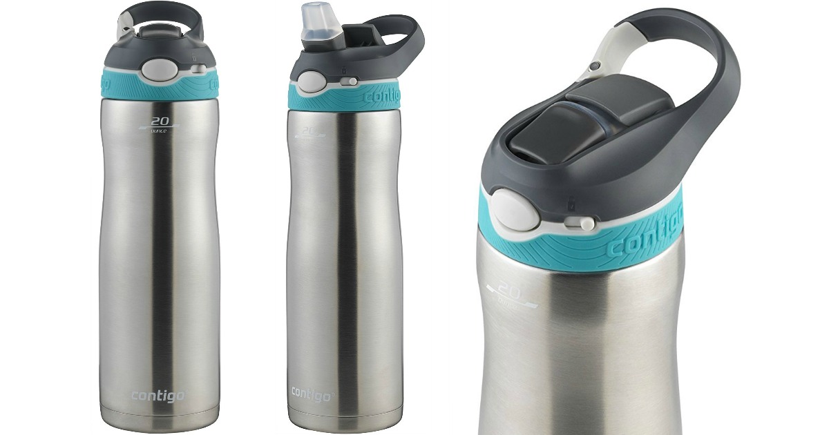 Amazon: Contigo Autospout Stainless Steel 20oz Water Bottle Just $11.44 Amazon Contigo Stainless Steel Water Bottle