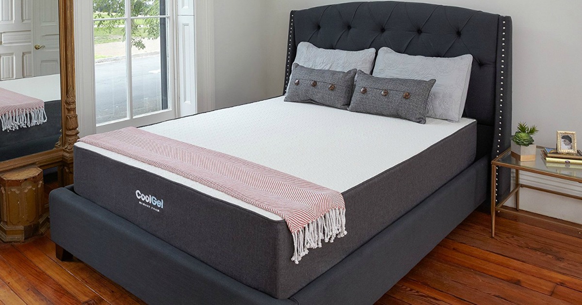 gel foam king mattress with king zinus frame