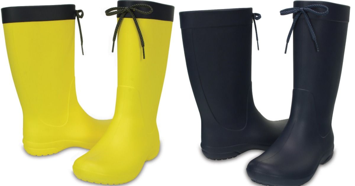 crocs tall rain boots