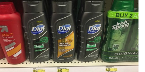 High Value $3/2 Dial Body Wash Coupon = Men’s Body Wash ONLY 60¢ at Target (After Gift Card)