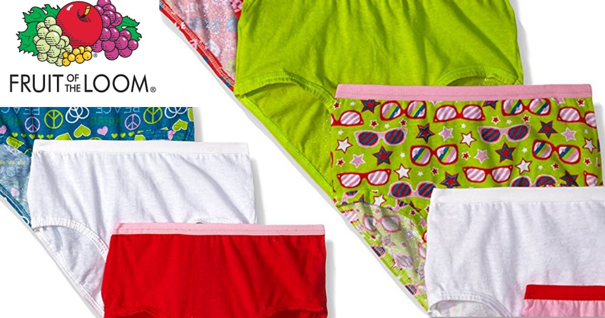 Fruit of the Loom Girls' Briefs 9-Pack Only $5.97 (Just 66¢ Each)
