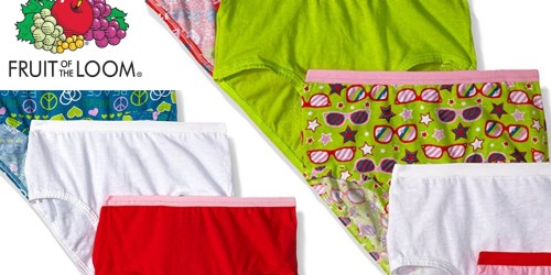 Walmart.com: Fruit of The Loom Girls Undies 12-Pack Just $5.97 (Only 50¢ Each) & More